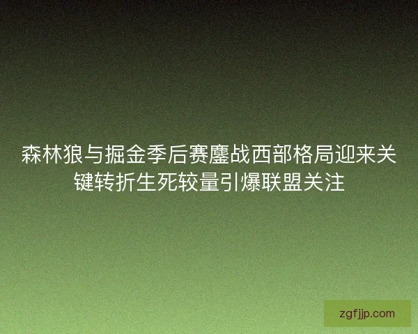森林狼与掘金季后赛鏖战西部格局迎来关键转折生死较量引爆联盟关注 森林狼与掘金季后赛鏖战西部格局迎来关键转折生死较量引爆联盟关注