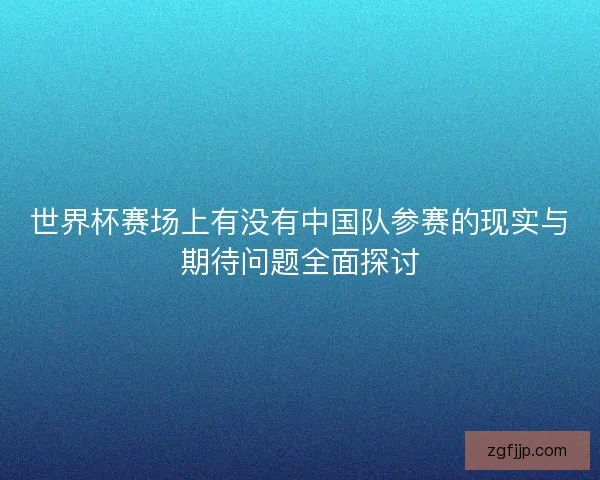 世界杯赛场上有没有中国队参赛的现实与期待问题全面探讨
